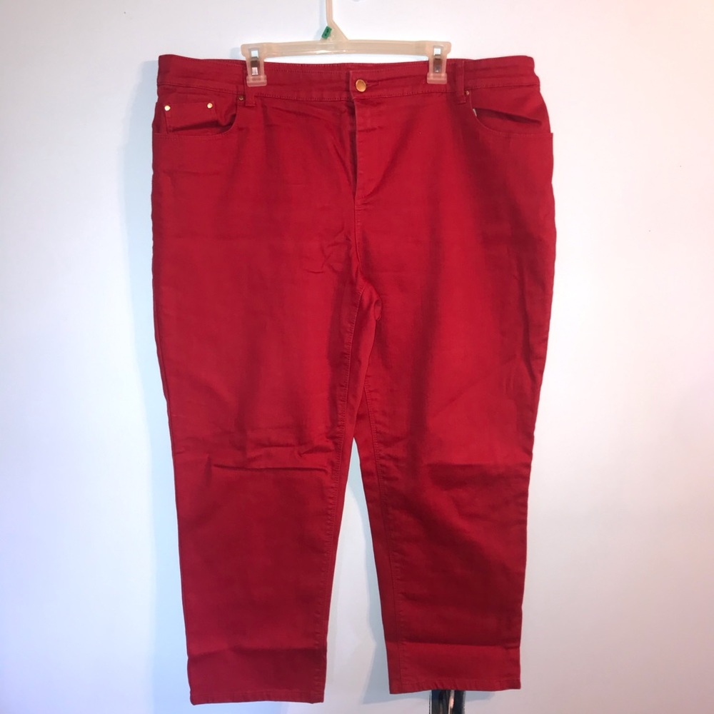 Red Chico’s Plus Size Skimmer Jeans